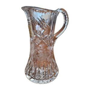 Imperlux Germany Medium pitcher vintage rose cut pattern 9x5